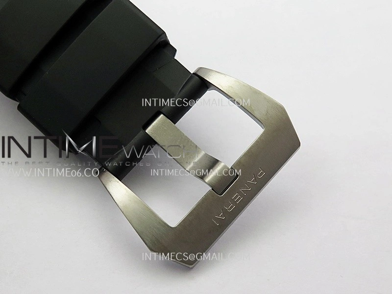 PAM1389 Titanium Submersible Black Ceramic Bezel VSF 1:1 Best Edition Black Dial On Black Rubber Strap P.9010 Clone